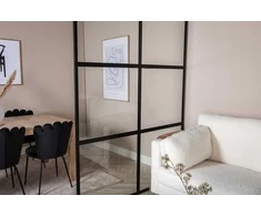 Venture Design Industrinis sieninis dekoras, Leif, 150x210 cm, Juodas