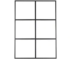 Venture Design Industrinis sieninis dekoras, Leif, 150x210 cm, Juodas