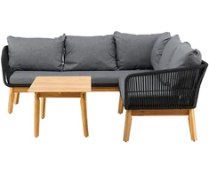 Venture Design Kampinė sofa Chania juoda akacija