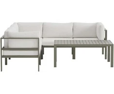 Venture Design Kampinė sofa Copacabana Ruda Balta Bouclé