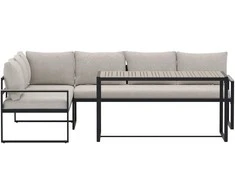 Venture Design Kampinė sofa, smėlio spalvos, poliwood medžiaga