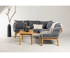 Venture Design Kampinis sofa, Chania, 210x160 cm, Pilka