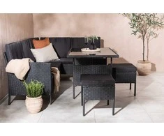 Venture Design Kampinis sofa, Knock, 145x200 cm, Juoda