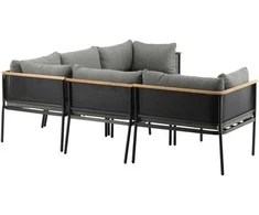 Venture Design Kampinis sofa komplektas, Nettan, 226x165 cm, Pilka