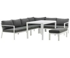 Venture Design Kampinis sofa, Ramos, 80x66x294/210 cm, Juoda
