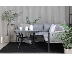 Venture Design Kampinis sofa rinkinys, Virya, 206x143 cm, Pilka