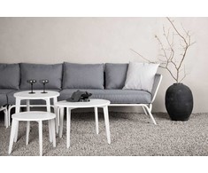 Venture Design Kampinis sofaas, Roxo, 283x220.5 cm, Balta/Pilka