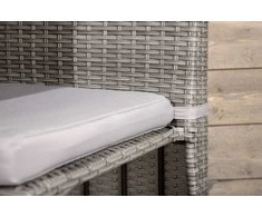 Lauko baldų komplektas Venture Design Kavinės komplektas, Savana, Stalas: 75x66x50 cm Kėdė: 71x55x45 cm, Pilka
