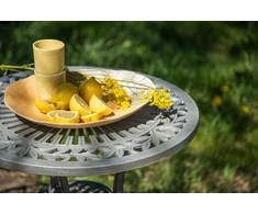 Lauko baldų komplektas Venture Design Kavinės staliuko komplektas, Nandin, ø60 cm, sidabrinės spalvos