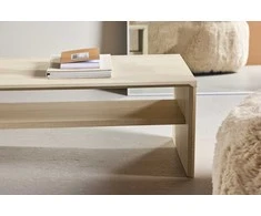 Venture Design Kavos staliukas 110x50x38 cm Baltas MDF