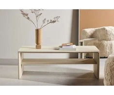 Venture Design Kavos staliukas 110x50x38 cm Baltas MDF