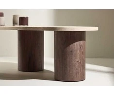 Venture Design Kavos staliukas 130x78x40 cm Smėlio spalvos