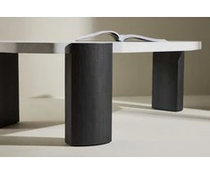 Venture Design Kavos staliukas Kres 125x70.5x40 cm Smėlio spalvos