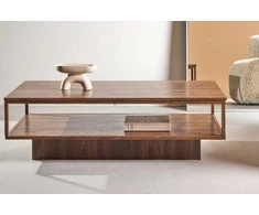 Venture Design Kavos staliukas Maglehem 130x60x38 cm Riešutas Plienas