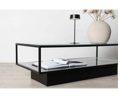 Venture Design Kavos staliukas, Maglehem, 130x60 cm, juodas