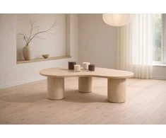 Venture Design Kavos staliukas Megg 130x78 cm Natūralaus MDF