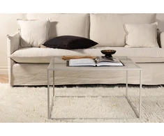 Venture Design Kavos staliukas, Netz sofa, 80x80 cm, Bežis