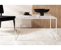 Venture Design Kavos staliukas, "Netz" sofa, 80x80 cm, Balta