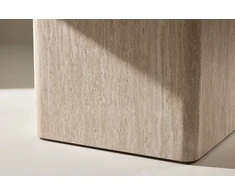 Venture Design Kavos staliukas Qvart 80x80x46 cm Smėlio spalvos MDF