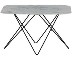 Venture Design Kavos staliukas, Tristar sofa stalas, 80x80x50 cm, Juodas/Baltas