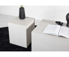 Venture Design Kavos staliukų rinkinys York 60x80 cm 40x40 cm Balta MDF
