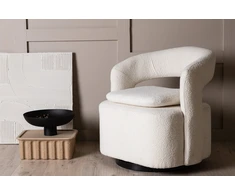 Venture Design Kėdė, Laurel viengulė sofa, 72x75x69 cm, Balta