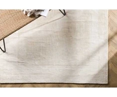 Venture Design Kilimas, Boston Viskoze, 230x160 cm, Balta