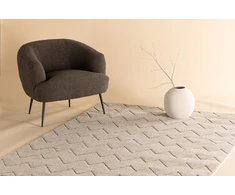 Venture Design Kilimas, Fia poliesterinis šilkas, 230x160 cm, Ruda