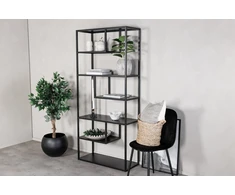 Venture Design Knygų spinta 85x35x188 cm Juodas plienas