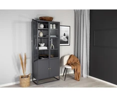 Venture Design Knygų spinta Bakal 80x40.5x190 cm šviesiai pilkas plienas