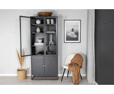 Venture Design Knygų spinta Bakal 80x40.5x190 cm šviesiai pilkas plienas