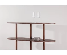 Venture Design Knygų spinta Moln 105x30x140 cm Mocca MDF