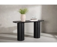 Venture Design Konsolinis stalas, Bianca, 40x130 cm, Juodas