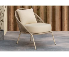 Venture Design Lounge kėdė Lindos smėlio spalvos plienas