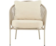 Venture Design Lounge kėdė Lindos smėlio spalvos plienas