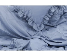 Venture Design Ložės komplektas „Levi“ su volanu, 150x200 cm, mėlyna