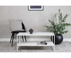 Venture Design Pabaigos stalas, Plienas, 43x102 cm, Balta