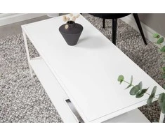 Venture Design Pabaigos stalas, Plienas, 43x102 cm, Balta