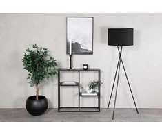 Venture Design Pabaigos stalas, Staal žemutinis knygų lentynas, 80x81 cm, Juodas
