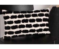 Venture Design Pagalvės Dangtis, Lova, 30x50 cm, Bežiškas/Juodas
