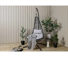 Venture Design Pendanti kėdė, Edinburgas, 132x130 cm, Juoda