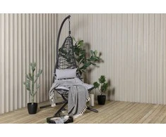 Venture Design Pendanti kėdė, Edinburgas, 132x130 cm, Juoda