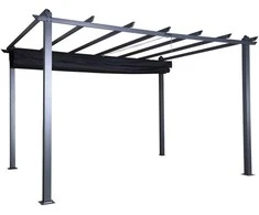 Venture Design Pergola, Lazio, 295x245x395 cm, Juoda