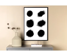 Venture Design Plakatas, Taškai, 50x70 cm, Balta