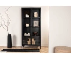 Venture Design Plieninė juoda spintelė indams