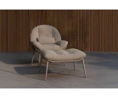 Venture Design Poilsio kėdė Cala smėlio spalvos, plienas, poliesteris, putos, vytelės
