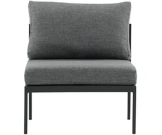 Venture Design Poilsio kėdė Copacabana 70x70x30 cm juoda, aliuminis