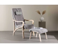 Sofa Venture Design Poilsio kėdė, Fårö, 89x60x107 cm, šviesiai pilka