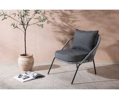 Sofa Venture Design Poilsio kėdė, Lindos 2 vnt., 85x78x73 cm, Pilka
