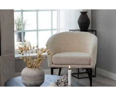 Sofa Venture Design Poilsio kėdė, pūkuota, 64x70x66 cm, balta